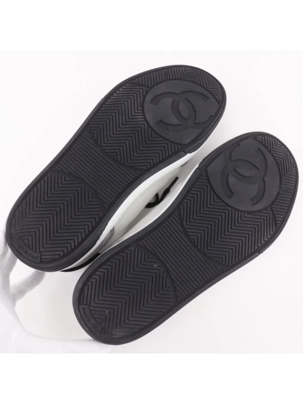 Chanel Logo Suede Gray Sneakers